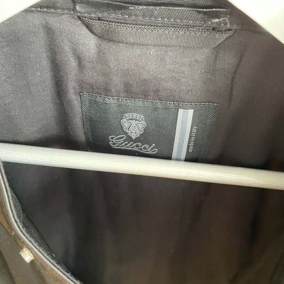 Mens Gucci Leather Bomber Jacket - Picture 4 of 4